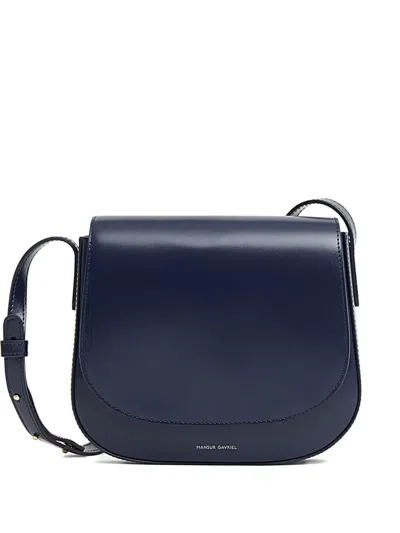 Mansur Gavriel Leather Crossbody Bag In Blue