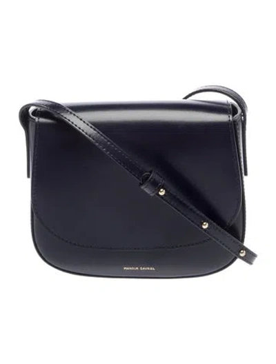 Pre-owned Mansur Gavriel Leather Crossbody Bag In Blue