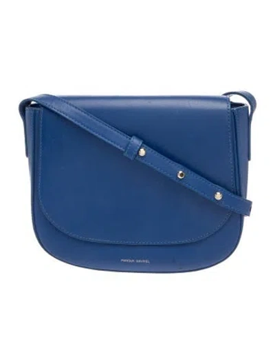Pre-owned Mansur Gavriel Leather Crossbody Bag In Blue