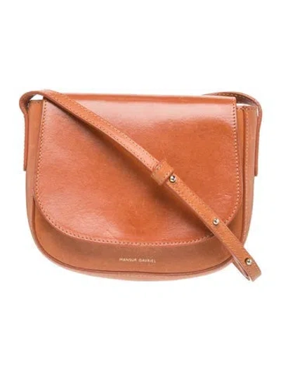 Pre-owned Mansur Gavriel Leather Crossbody Bag In Brown