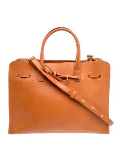 Pre-owned Mansur Gavriel Leather Crossbody Bag In Brown