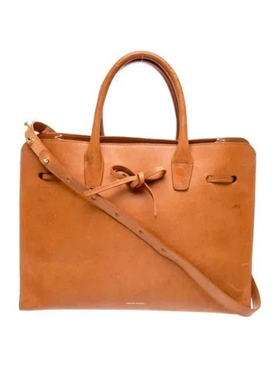 Pre-owned Mansur Gavriel Leather Crossbody Bag In Brown