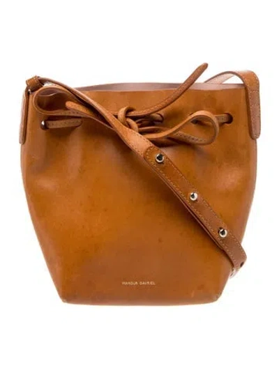 Pre-owned Mansur Gavriel Leather Crossbody Bag In Brown