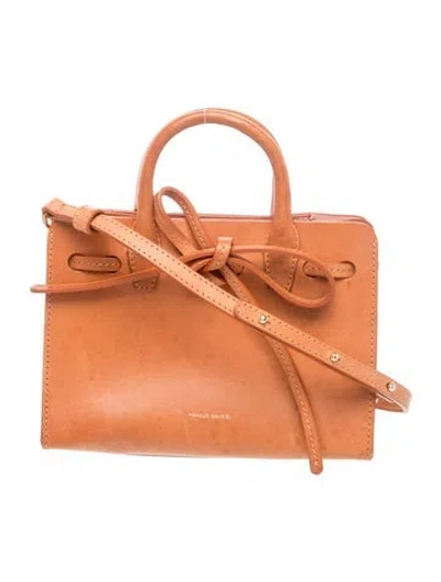 Pre-owned Mansur Gavriel Leather Crossbody Bag In Brown