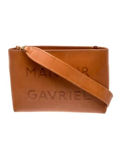 Pre-owned Mansur Gavriel Leather Crossbody Bag In Brown