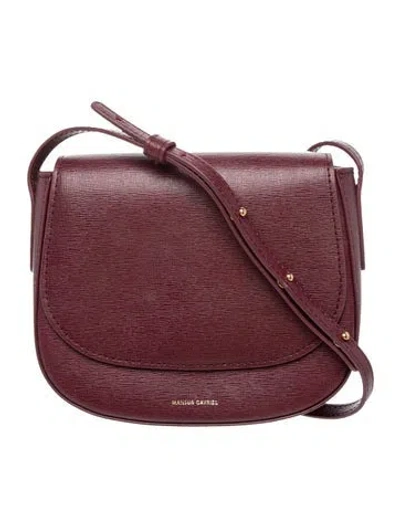 Pre-owned Mansur Gavriel Leather Crossbody Bag In Burgundy
