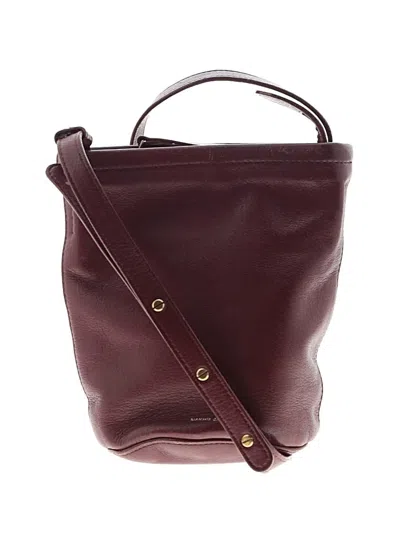 Pre-owned Mansur Gavriel Leather Crossbody Bag In Burgundy
