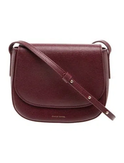 Pre-owned Mansur Gavriel Leather Crossbody Bag In Burgundy