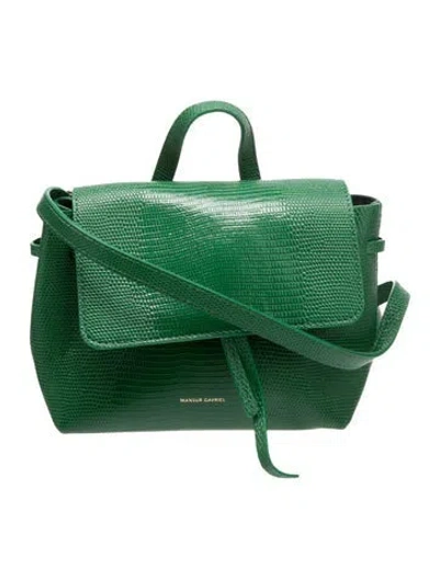 Pre-owned Mansur Gavriel Leather Crossbody Bag In Green