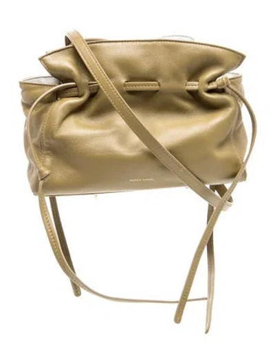 Pre-owned Mansur Gavriel Leather Crossbody Bag In Green