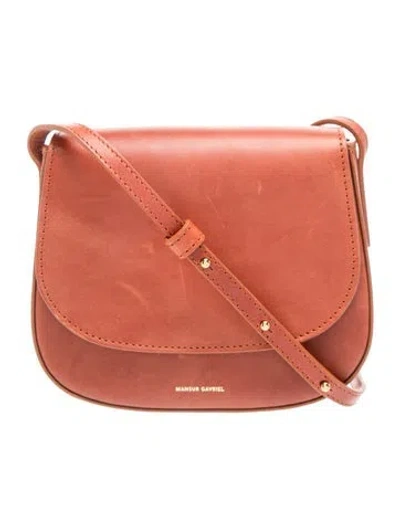 Pre-owned Mansur Gavriel Leather Crossbody Bag In Neutrals