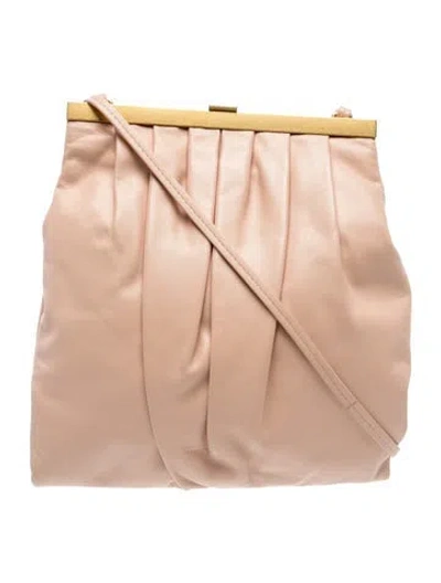 Pre-owned Mansur Gavriel Leather Crossbody Bag In Neutrals/pink