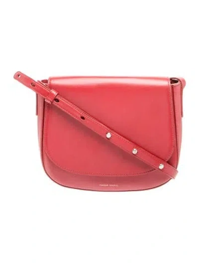 Pre-owned Mansur Gavriel Leather Crossbody Bag In Red
