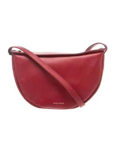 Pre-owned Mansur Gavriel Leather Crossbody Bag W/ Tags In Red