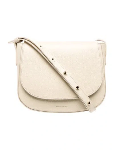 Pre-owned Mansur Gavriel Leather Crossbody Bag In White