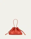Mansur Gavriel Leather Drawstring Pouchette Top-handle Bag In Red