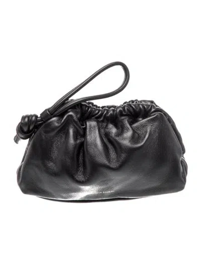 Pre-owned Mansur Gavriel Leather Evening Bag In Black