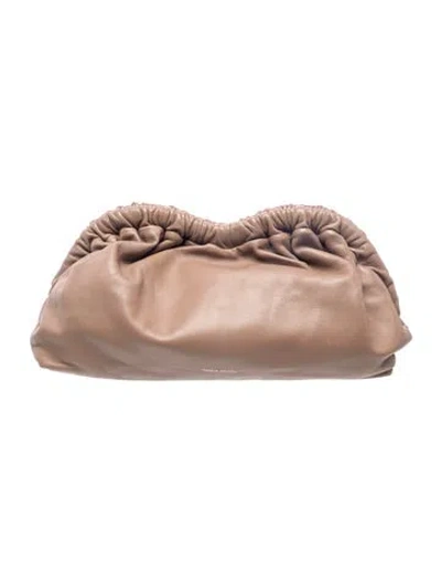 Pre-owned Mansur Gavriel Leather Evening Bag In Brown