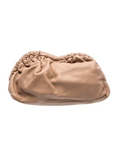 Pre-owned Mansur Gavriel Leather Evening Bag In Neutral