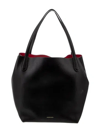 Pre-owned Mansur Gavriel Leather Hobo In Black