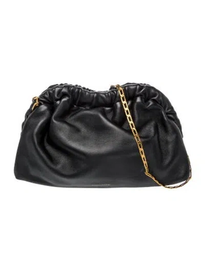 Pre-owned Mansur Gavriel Leather Hobo In Black