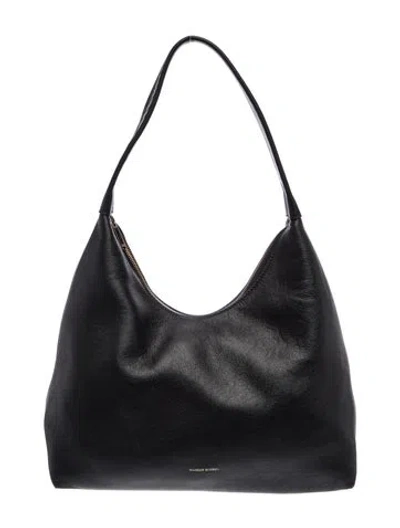 Pre-owned Mansur Gavriel Leather Hobo In Black
