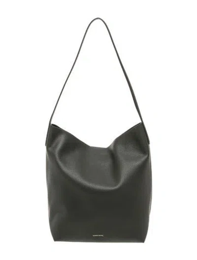 Pre-owned Mansur Gavriel Leather Hobo In Green