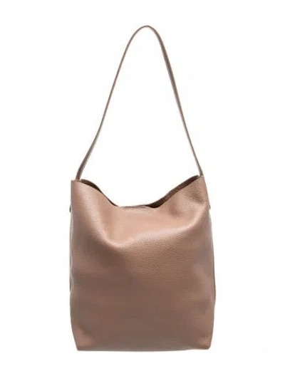 Pre-owned Mansur Gavriel Leather Hobo In Neutrals