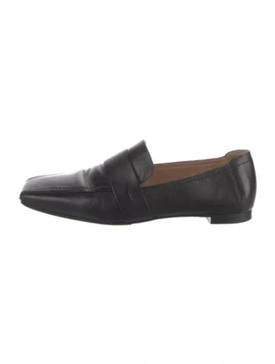 Pre-owned Mansur Gavriel Leather Loafers In Black