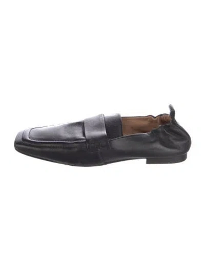 Pre-owned Mansur Gavriel Leather Loafers In Black