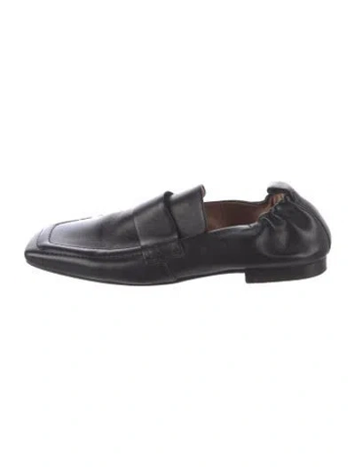 Pre-owned Mansur Gavriel Leather Loafers In Black