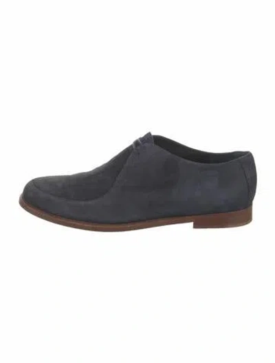 Pre-owned Mansur Gavriel Leather Loafers In Blue