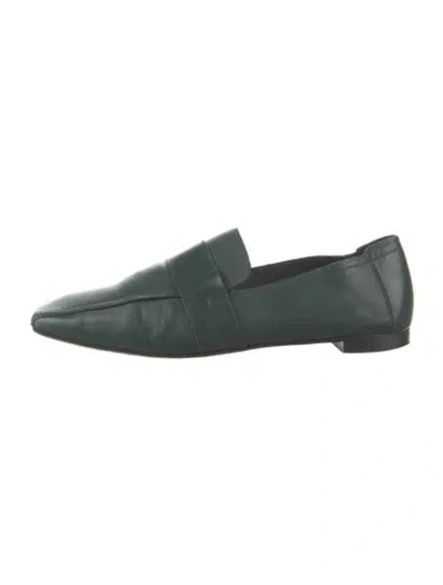 Pre-owned Mansur Gavriel Leather Loafers In Green