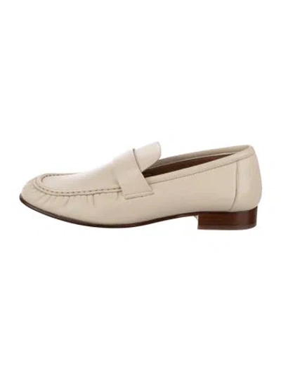 Pre-owned Mansur Gavriel Leather Loafers In Neutrals