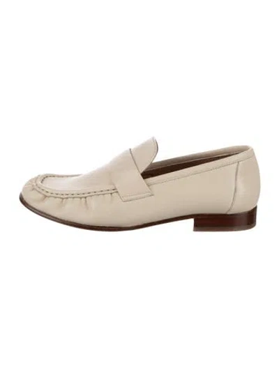 Pre-owned Mansur Gavriel Leather Loafers In Neutrals