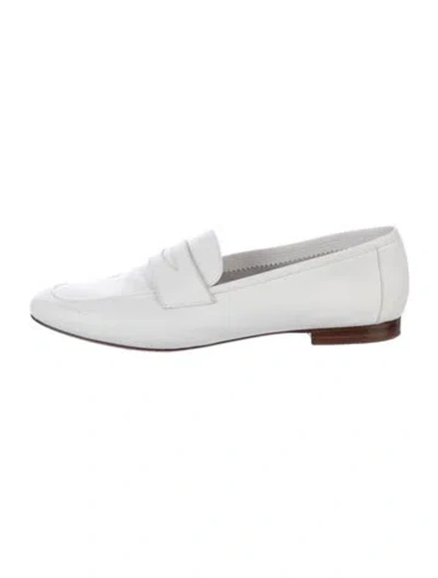 Pre-owned Mansur Gavriel Leather Loafers In White