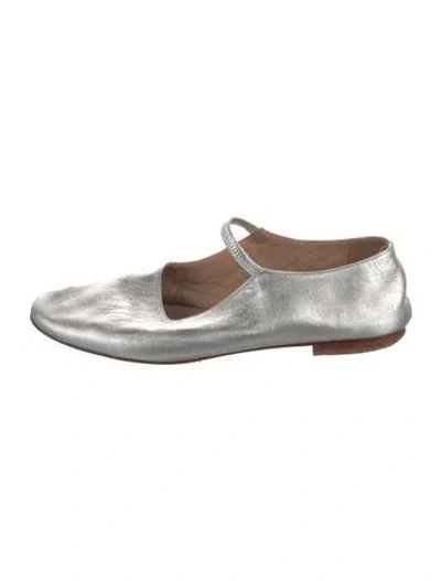 Pre-owned Mansur Gavriel Leather Mary Jane Flats