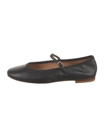 Pre-owned Mansur Gavriel Leather Mary Jane Flats W/ Tags In Blue