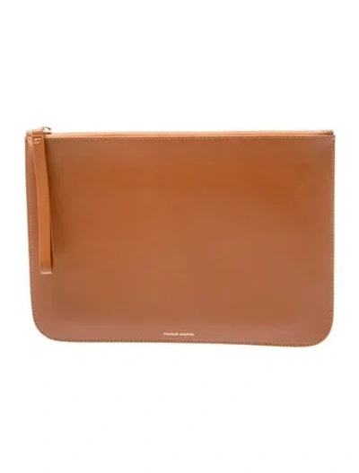 Pre-owned Mansur Gavriel Leather Portfolio In Brown
