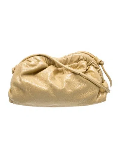 Pre-owned Mansur Gavriel Leather Pouch In Gold