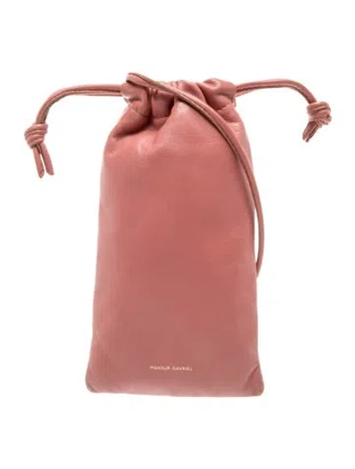 Pre-owned Mansur Gavriel Leather Pouch In Pink
