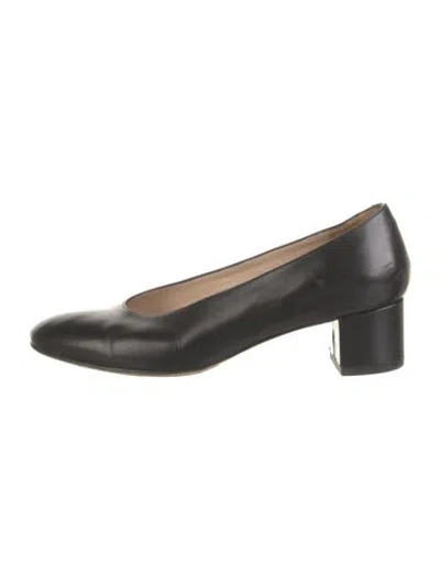 Pre-owned Mansur Gavriel Leather Pumps In Black