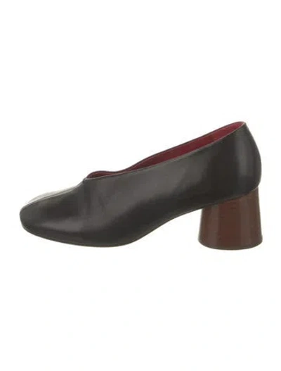 Pre-owned Mansur Gavriel Leather Pumps In Black