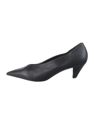Pre-owned Mansur Gavriel Leather Pumps In Blue