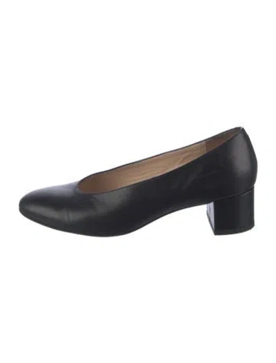 Pre-owned Mansur Gavriel Leather Pumps In Blue