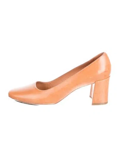Pre-owned Mansur Gavriel Leather Pumps In Brown