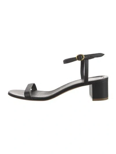 Pre-owned Mansur Gavriel Leather Sandals In Black