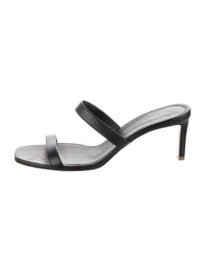 Pre-owned Mansur Gavriel Leather Sandals In Gray