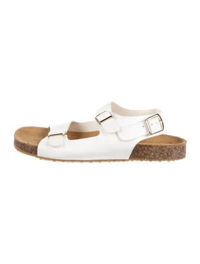 Pre-owned Mansur Gavriel Leather Sandals In White