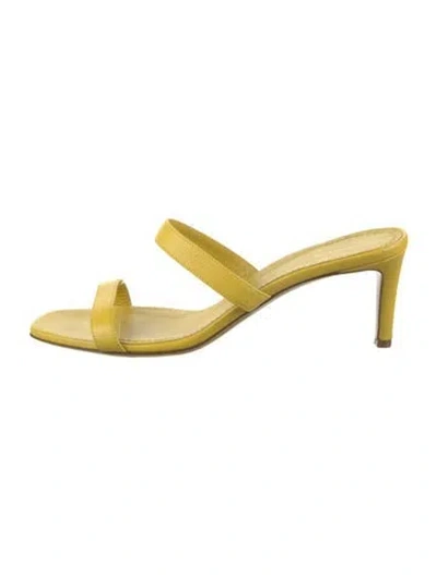 Pre-owned Mansur Gavriel Leather Sandals In Yellow